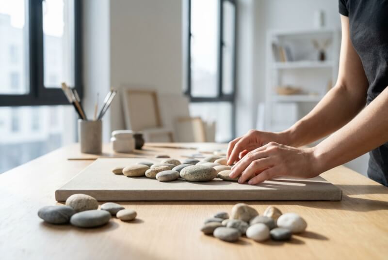 comment faire un tableau avec des galets